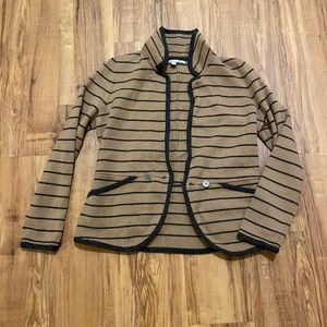 Halogen Sweater Blazer in tan and black size MP EUC